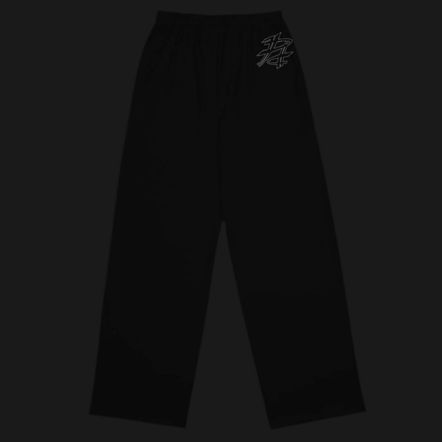 PLAYDIRTY TYPED WIDE LEG PANTS